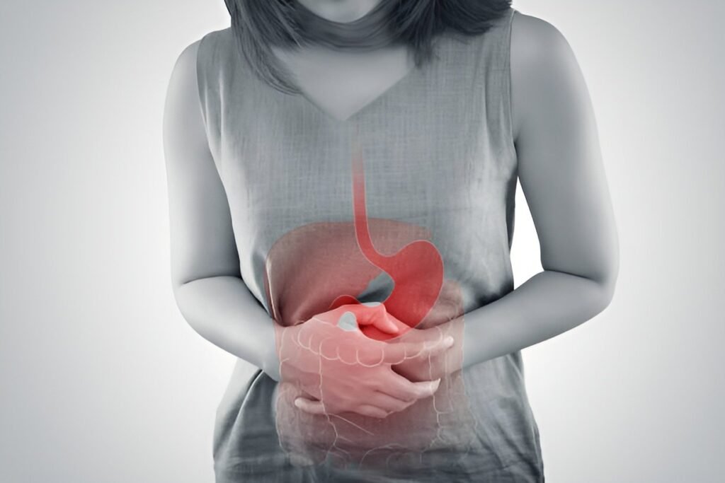 Illustration of abdominal inflammation